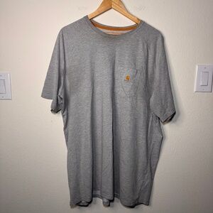 Carhartt Relaxed Fit Pocket Tee Men's 2XL Tall Grey Casual